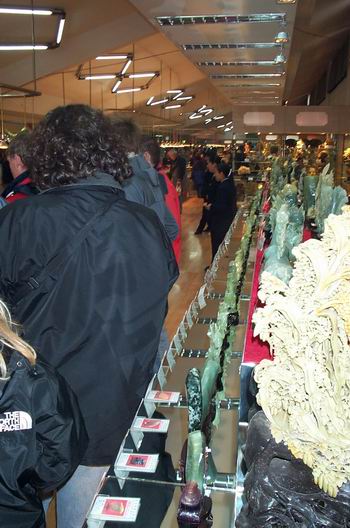 This picture is of a jade store somewhere just outside Beijing. I have been saying that a saltmine near Krakow was the real tourist trap over them all. Sorry people for my misjudgement, this is the real tourist trap!