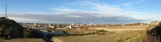 View out over Aalborg from Sohngårdsholm.