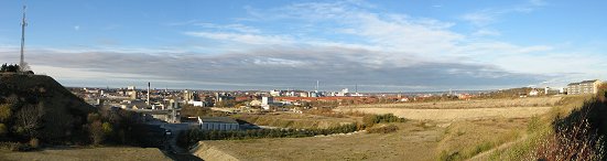 View out over Aalborg from Sohngrdsholm.